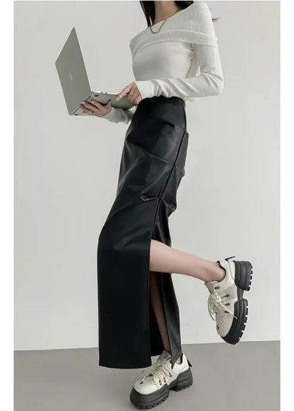 Jupe Taille Haute Plissé Longue Vintage - Louise Vintage