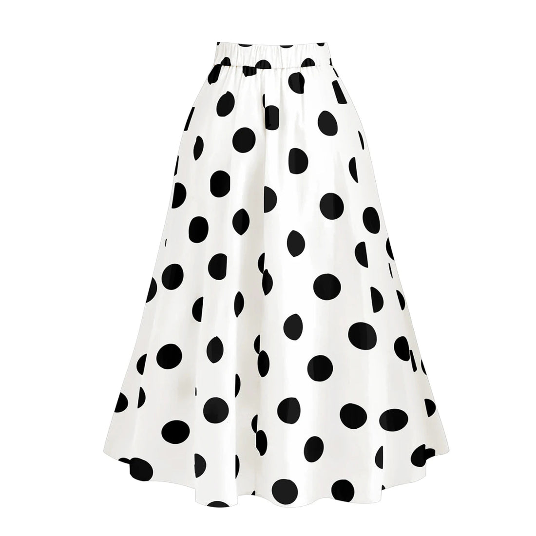 Jupe Vintage Blanc Pois - Louise Vintage