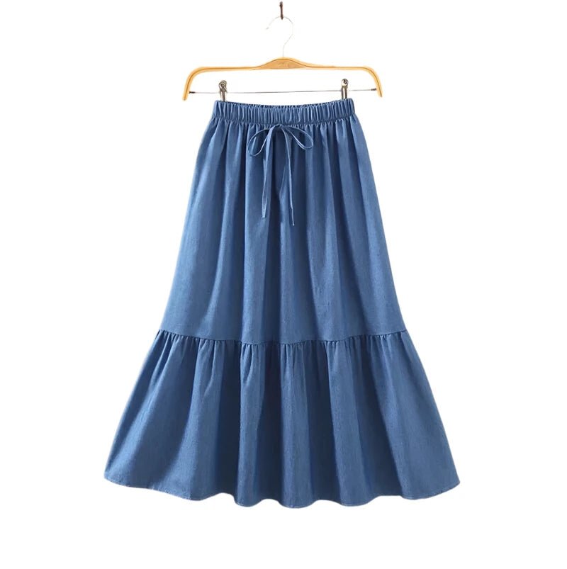 Jupe Vintage Grande Taille Bohême Bleu - Louise Vintage