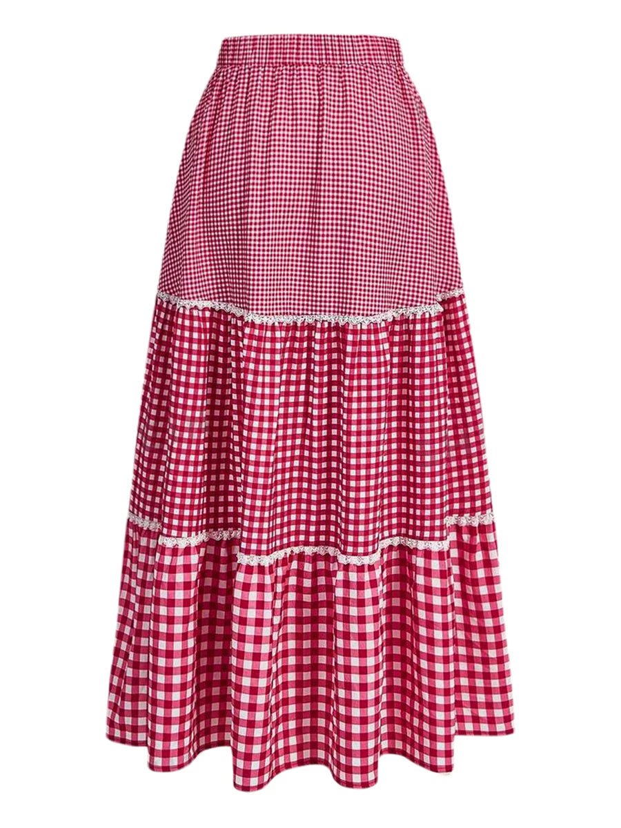 Jupe Vintage Longue Vichy - Louise Vintage