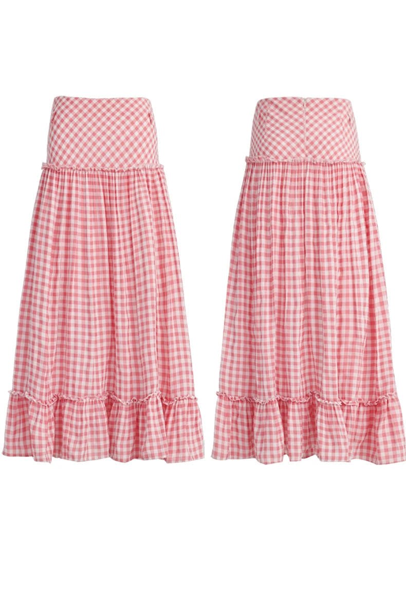 Jupe Vintage Longue Vichy - Louise Vintage