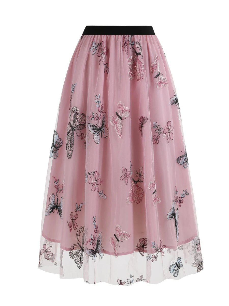 Jupe Vintage Rose Pale - Louise Vintage