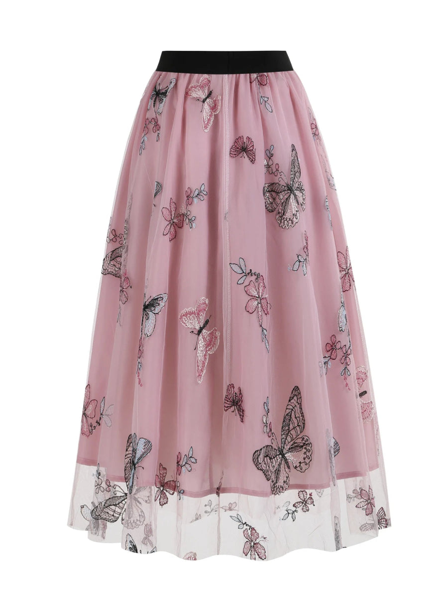 Jupe Vintage Rose Pale - Louise Vintage