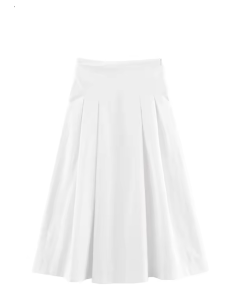 Jupe Vintage Taille Haute Blanc - Louise Vintage
