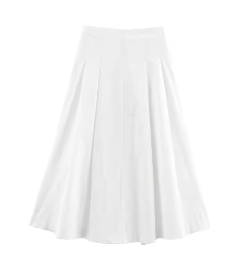Jupe Vintage Taille Haute Blanc - Louise Vintage