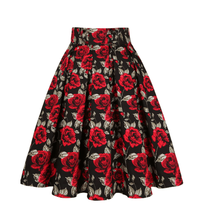 Jupe Vintage Trapèze Fleurs - Louise Vintage