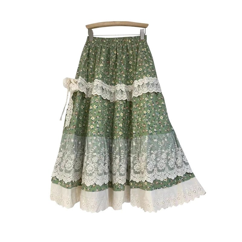 Jupe Vintage Verte à Pois - Louise Vintage