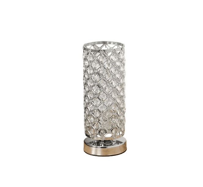 Lampe Abat Jour Verre Vintage Argent - Louise Vintage