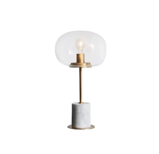 Lampe Globe Verre Vintage Blanc - Louise Vintage