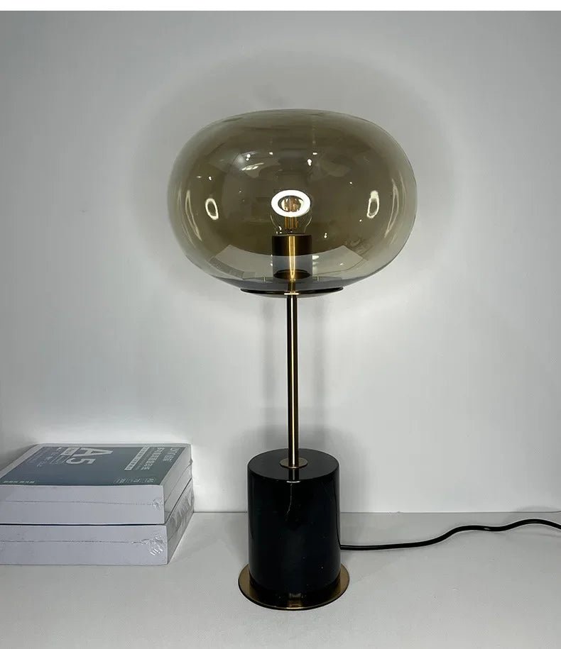 Lampe Globe Verre Vintage Noir - Louise Vintage