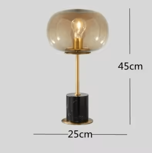 Lampe Globe Verre Vintage Noir - Louise Vintage