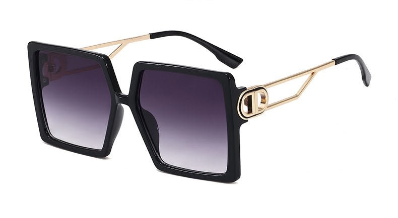 Lunettes Vintage Femme Carrées Noir Violet - Louise Vintage