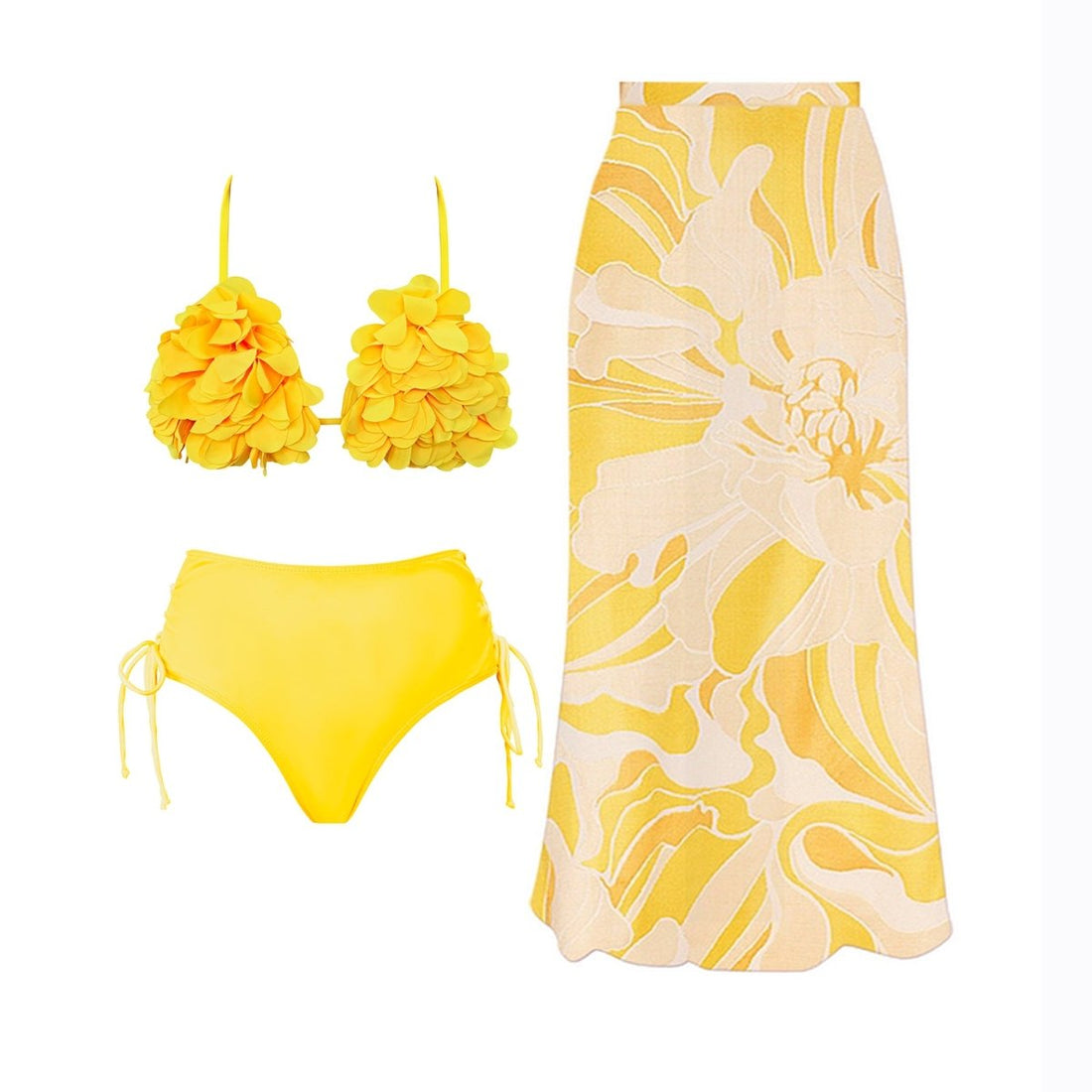 Maillot de Bain Année 60 Vintage Jaune - Louise Vintage