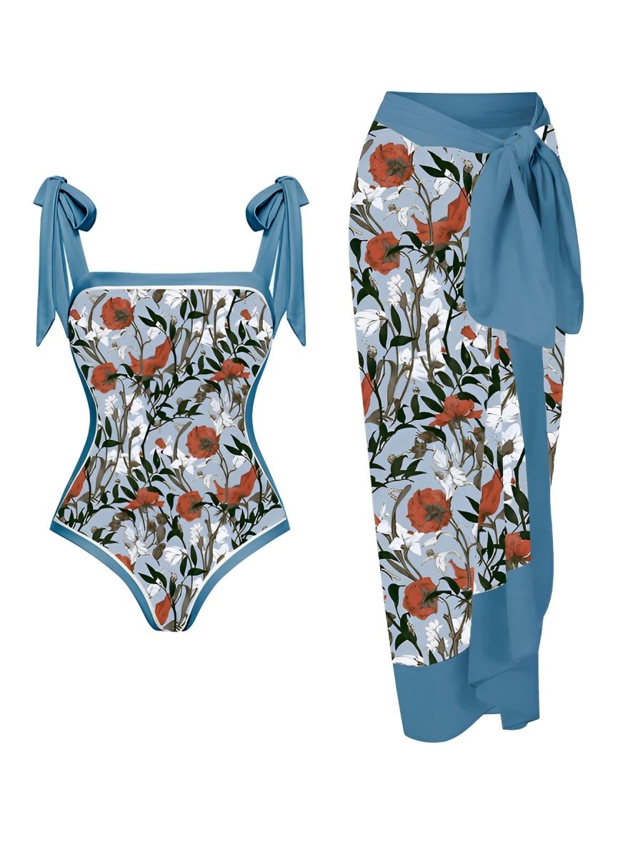Maillot de Bain Femme Style Vintage Bleu - Louise Vintage