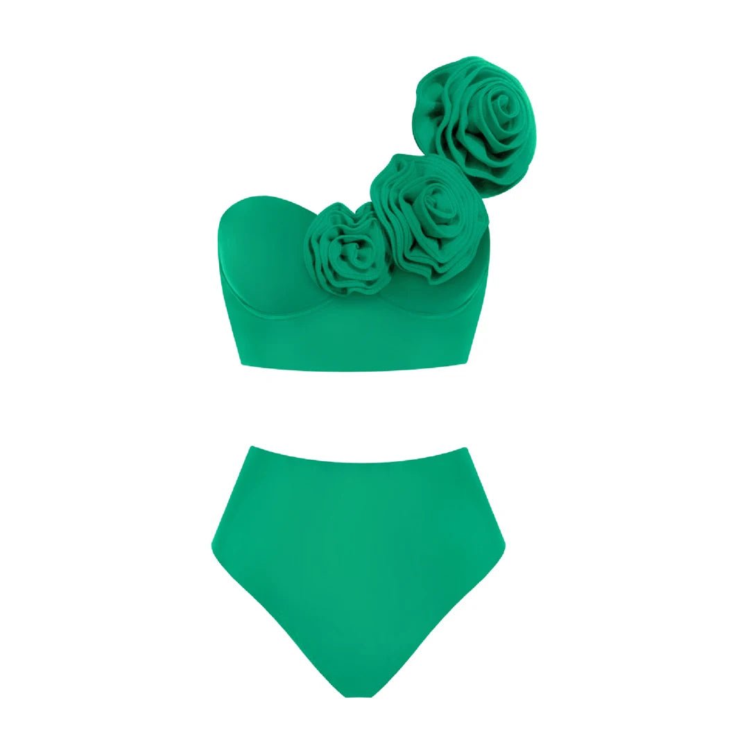 Maillot de Bain Ligne Vintage Vert - Louise Vintage