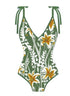 Maillot de Bain Ligne Vintage Vert - Louise Vintage