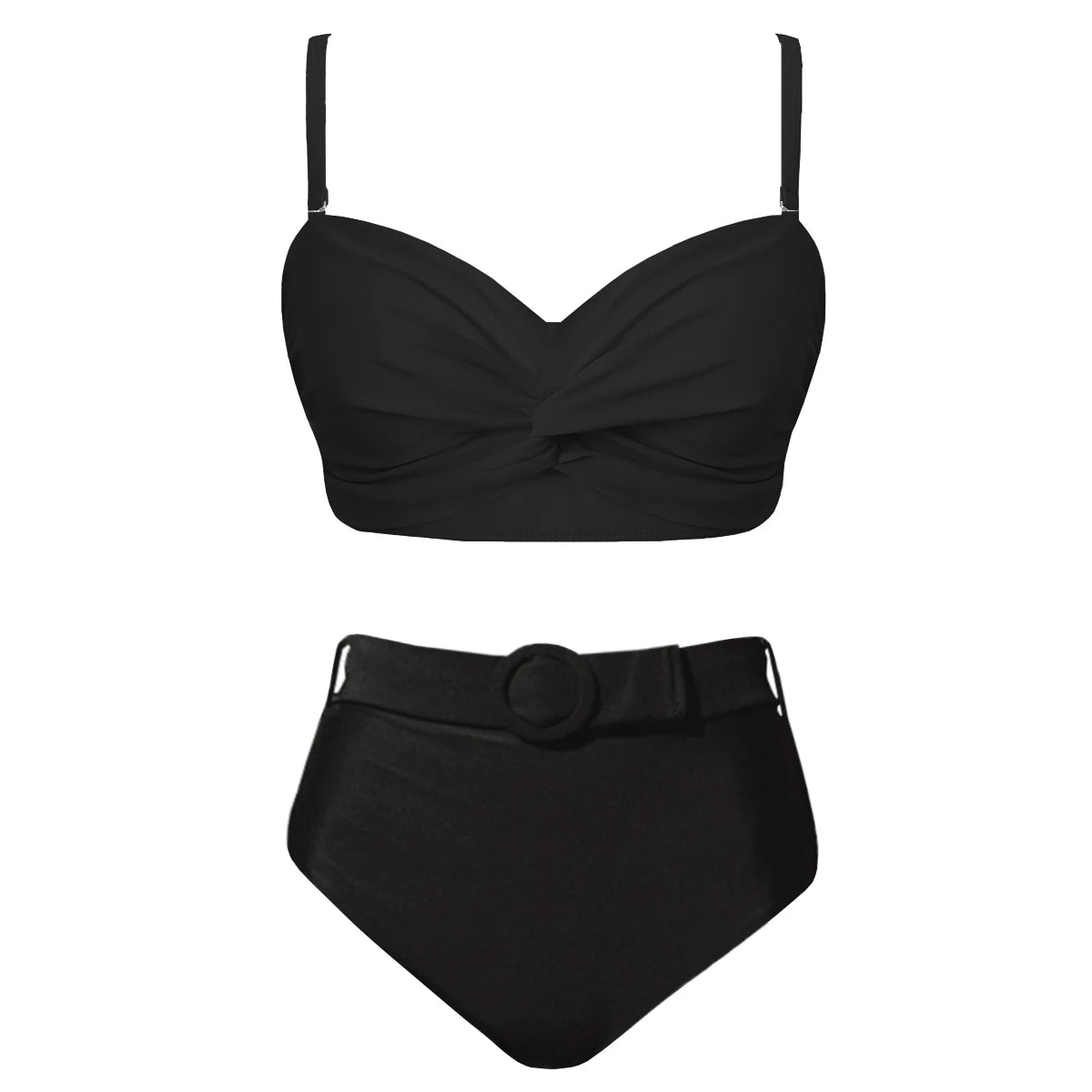 Maillot de Bain Pin Up Vintage Noir Rouge - Louise Vintage