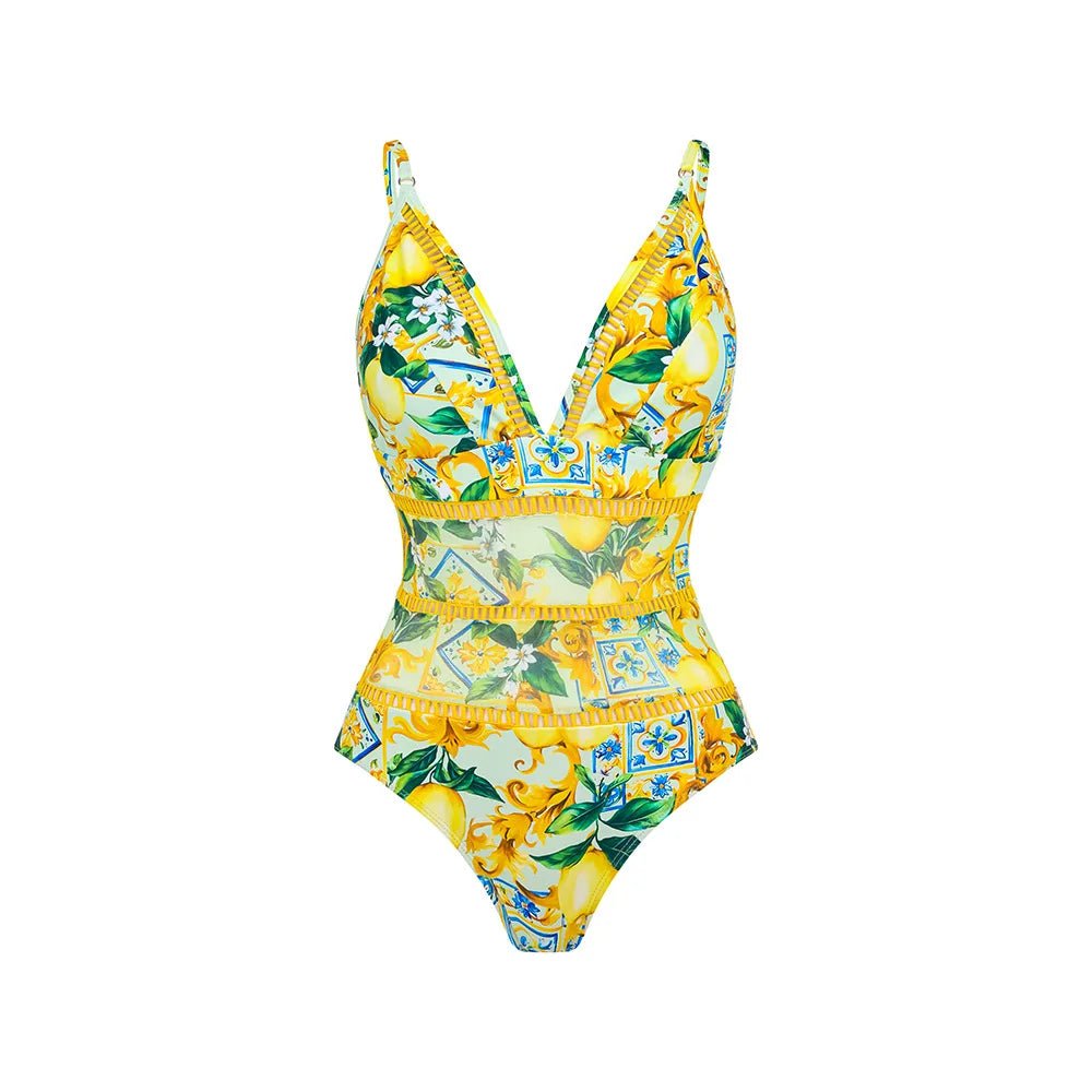 Maillot de Bain Vintage 1 Pièce Citrons - Louise Vintage