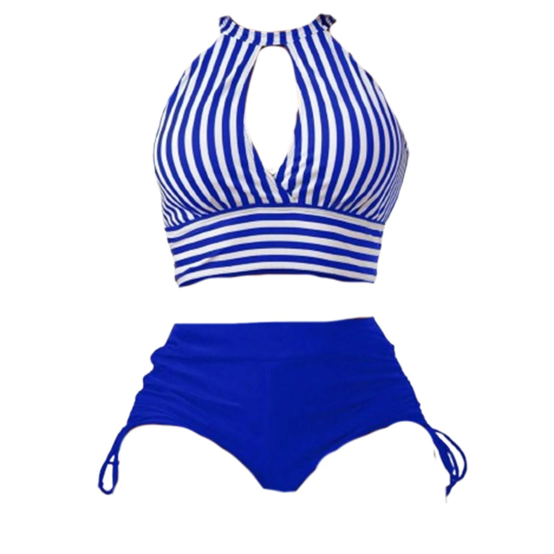 Maillot de Bain Vintage Bikini taille haute Bleu - Louise Vintage