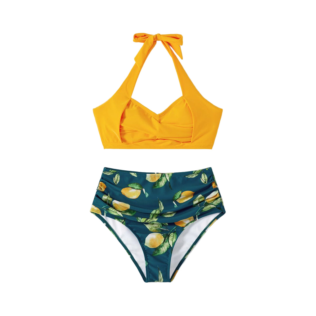 Maillot de bain Vintage Bikini taille haute fruits - Louise Vintage