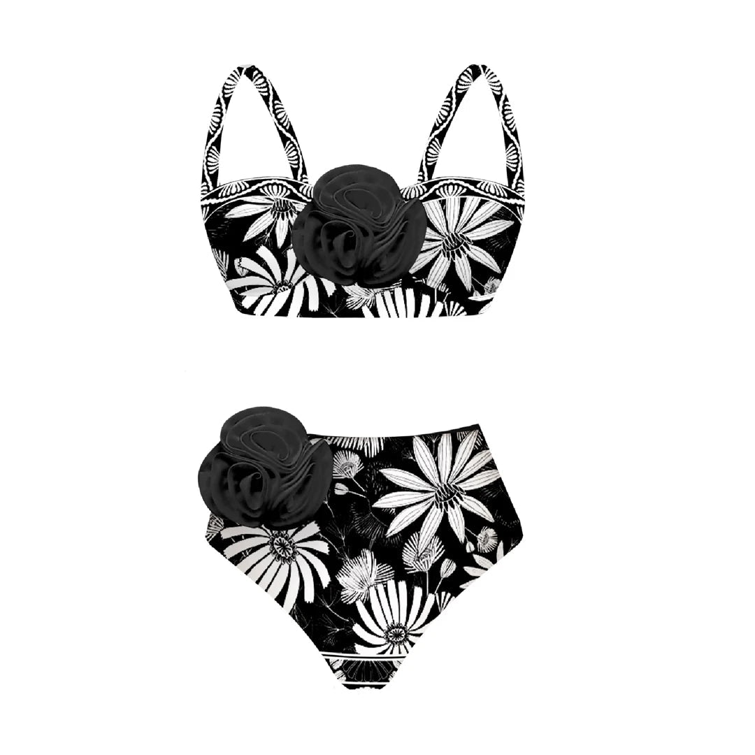 Maillot de bain Vintage Bikini taille haute fruits pois - Louise Vintage