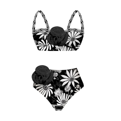 Maillot de bain Vintage Bikini taille haute fruits pois - Louise Vintage