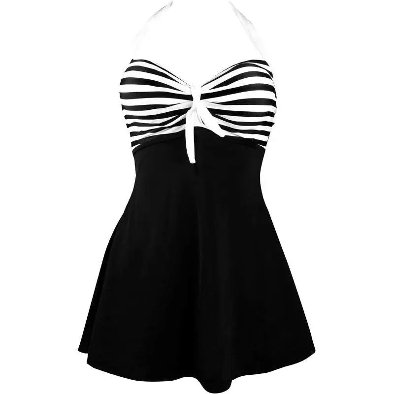 Maillot de Bain Vintage Jupe Noire Pois - Louise Vintage