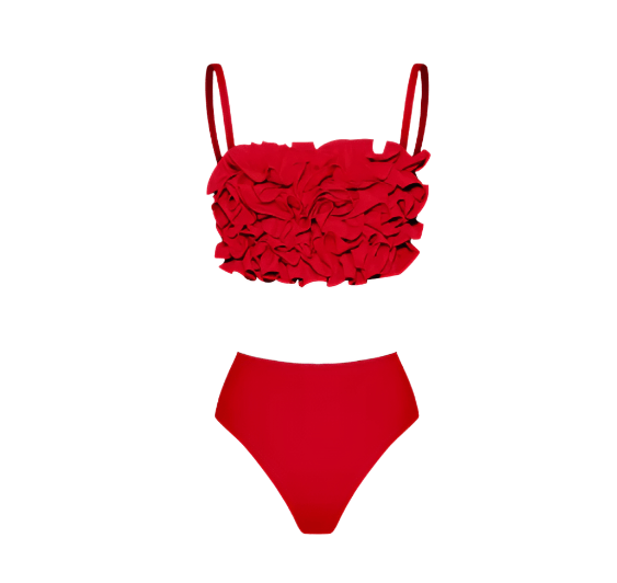 Maillot de Bain Vintage Marin Rouge - Louise Vintage