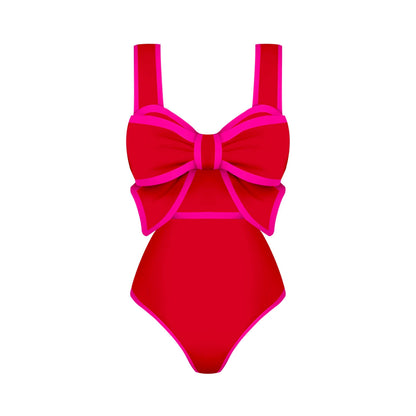 Maillot de Bain Vintage Push Up Pois Rouge - Louise Vintage