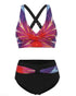 Maillot de bain Vintage taille haute rouge noir - Louise Vintage