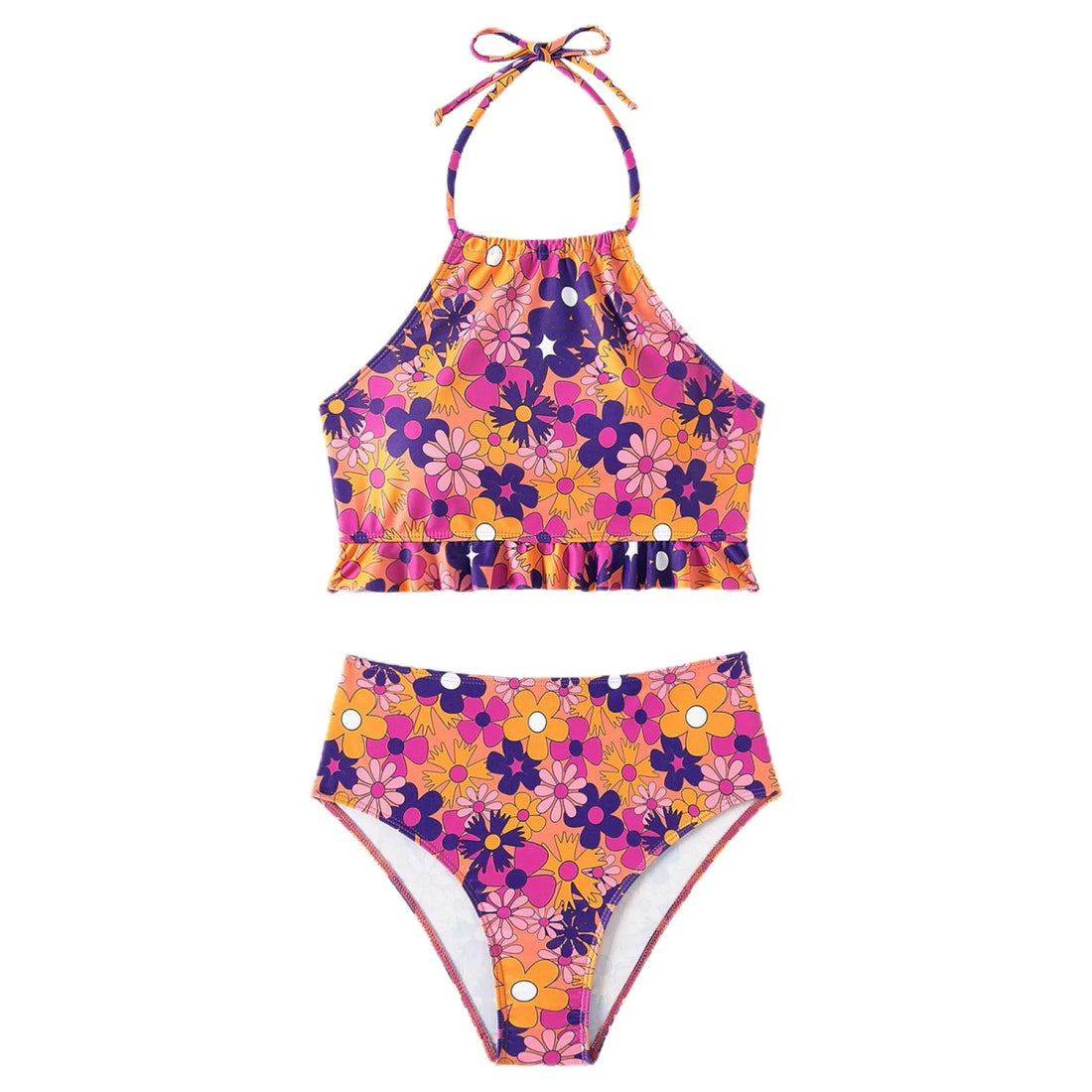 Maillot de Bain Vintage Volant Tropique - Louise Vintage