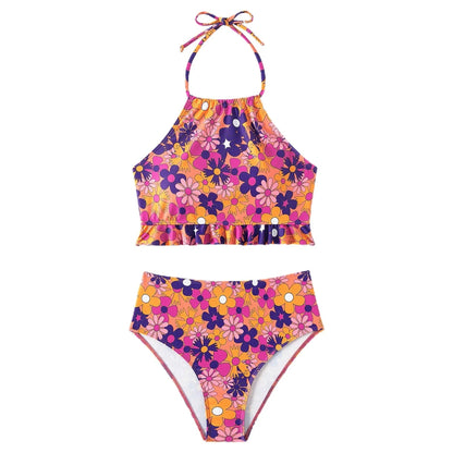 Maillot de Bain Vintage Volant Tropique - Louise Vintage