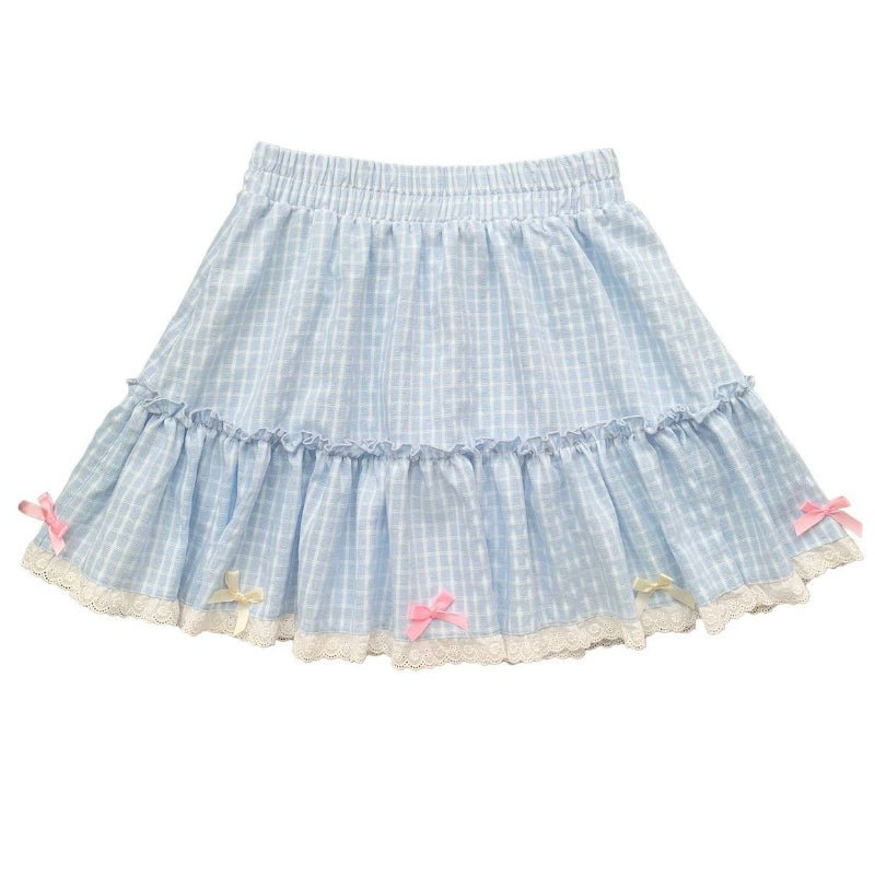 Mini Jupe Vintage Fleurs Bleu - Louise Vintage