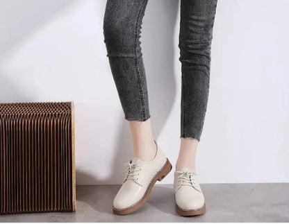 Mocassins Vintage Femme Ivoire - Louise Vintage