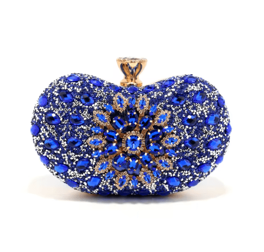 Petit Sac à Main Vintage Perles Bleu - Louise Vintage