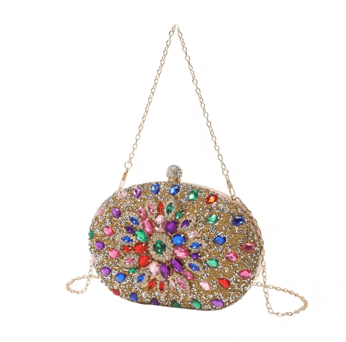 Petit Sac à Main Vintage Perles Doré - Louise Vintage