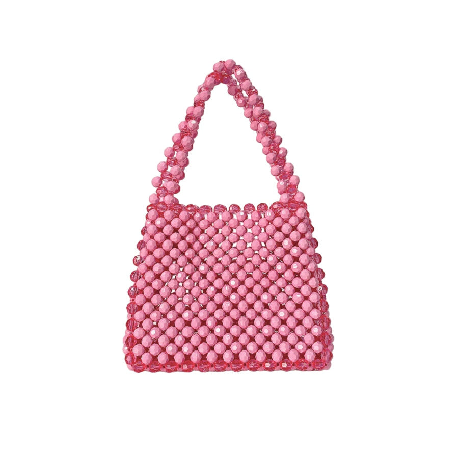 Petit Sac à Main Vintage Perles Rose - Louise Vintage