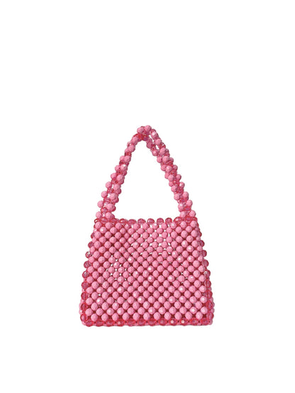Petit Sac à Main Vintage Perles Rose - Louise Vintage