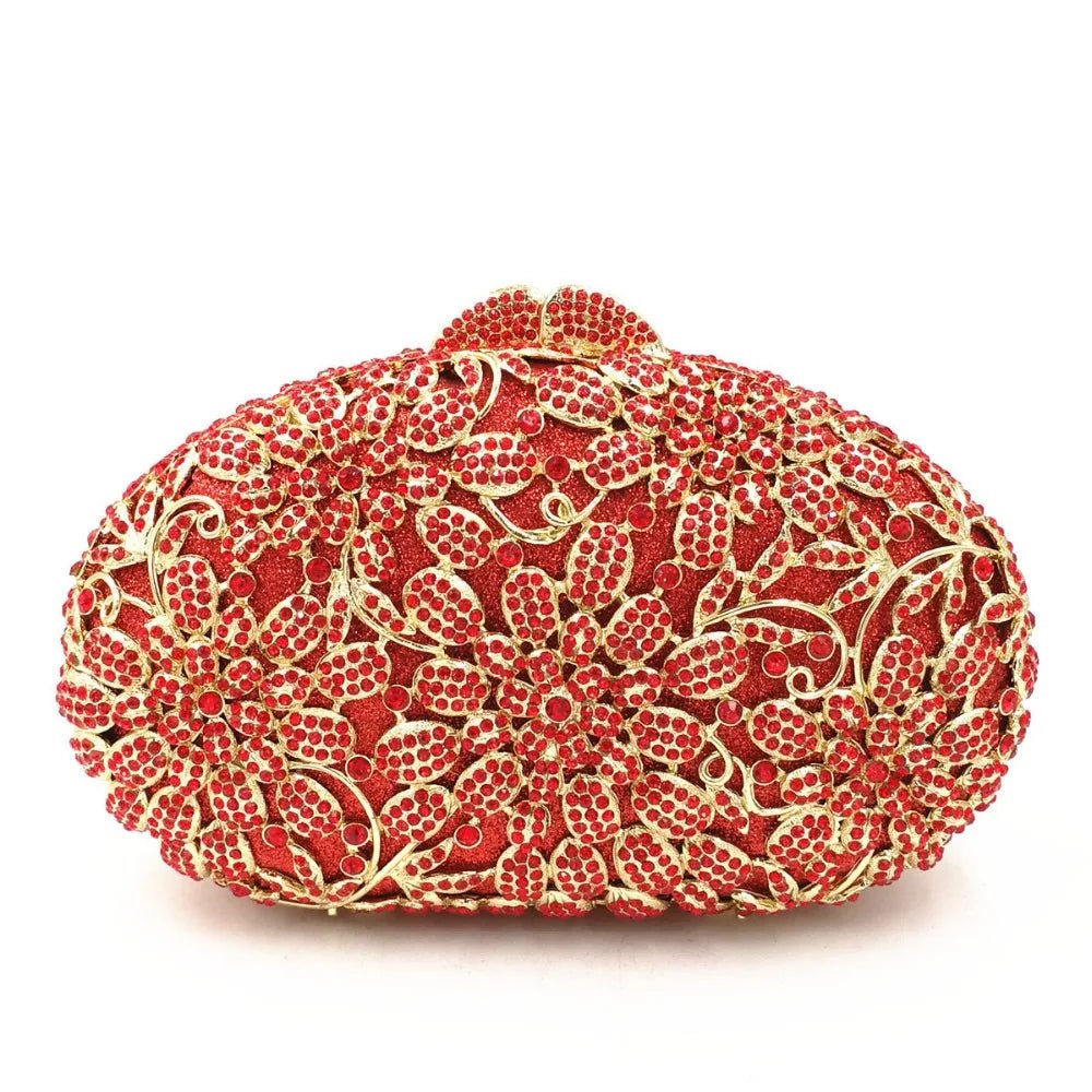 Petit Sac à Main Vintage Perles Rouge - Louise Vintage