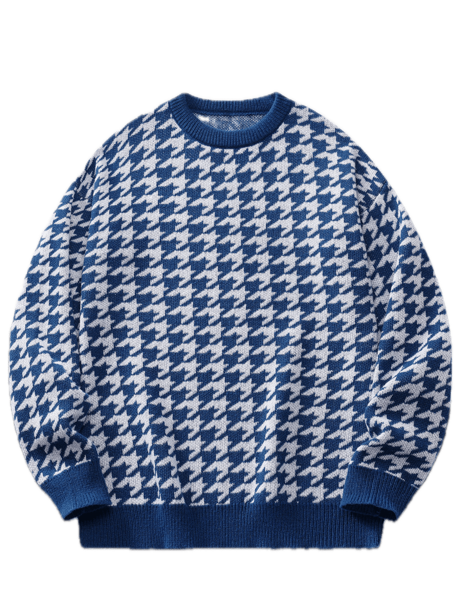 Pull Blanc Bleu Vintage - Louise Vintage