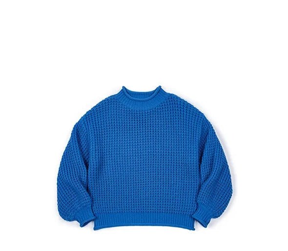Pull Oversize Vintage Bleu Royal - Louise Vintage