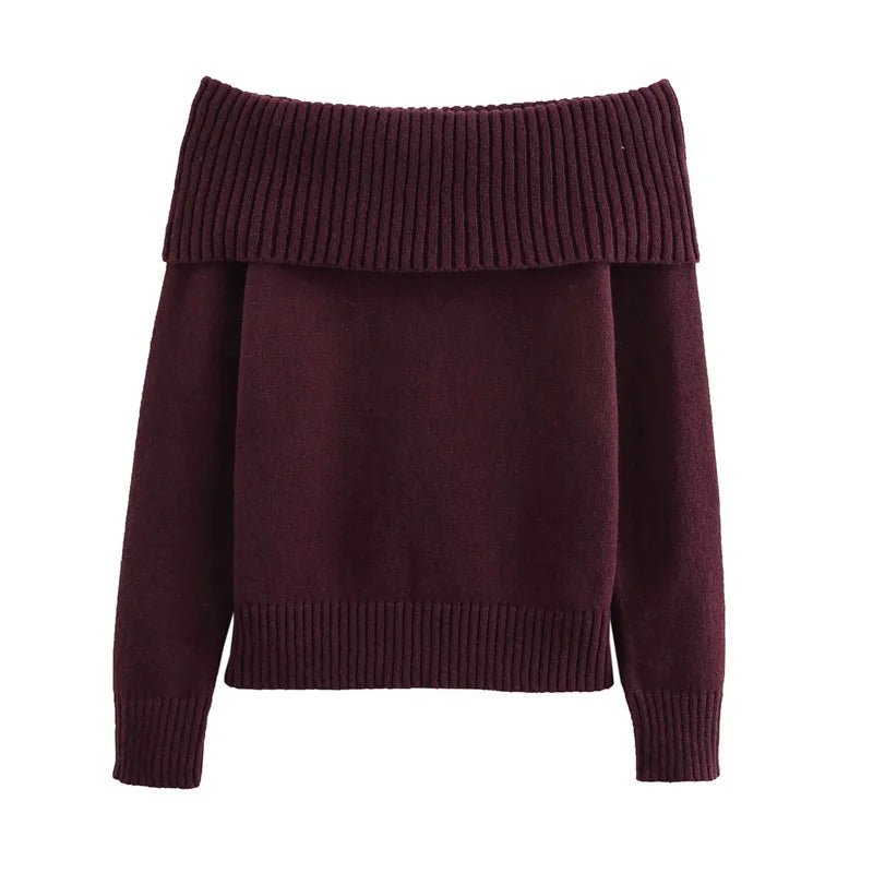 Pull Oversize Vintage Bordeaux - Louise Vintage