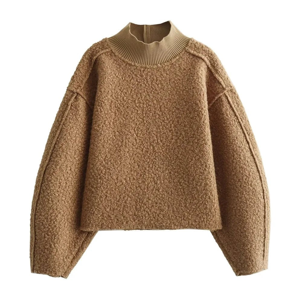 Pull Oversize Vintage Marron - Louise Vintage
