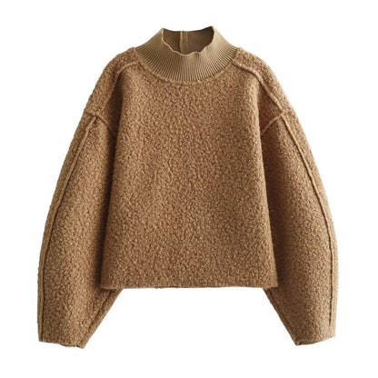 Pull Oversize Vintage Marron - Louise Vintage