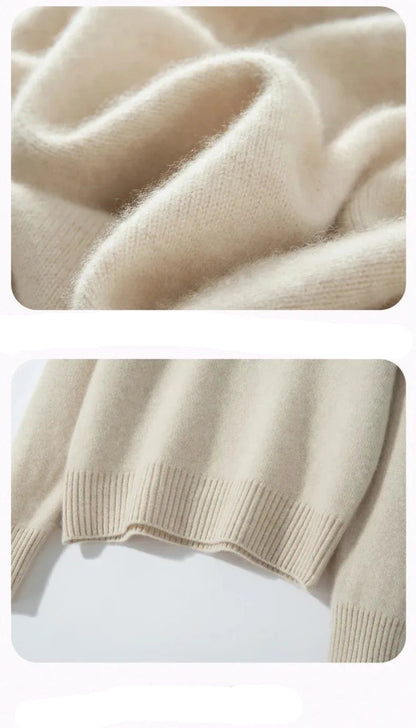 Pull Tricoté Main Vintage Blanc - Louise Vintage