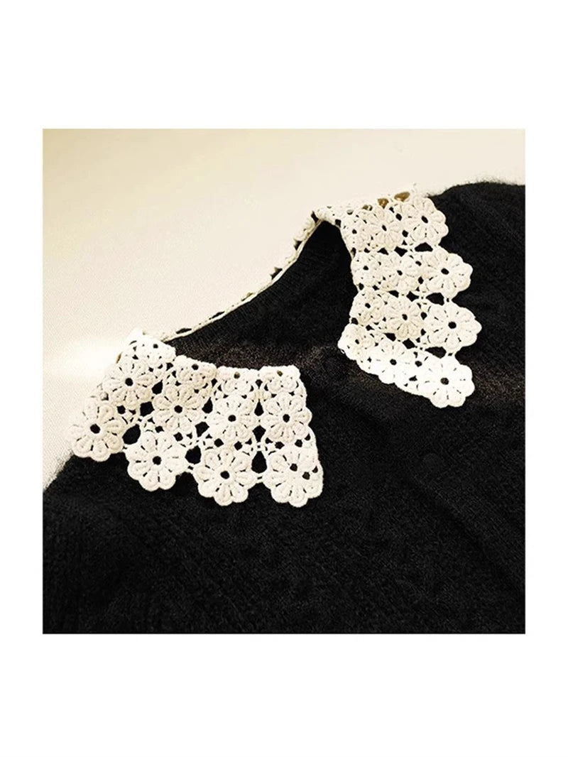 Pull Vintage à Volants Noir - Louise Vintage
