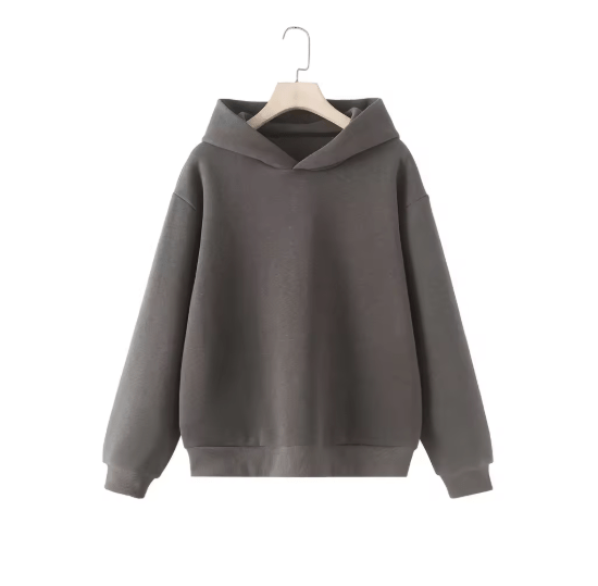 Pull Vintage Femme Capuche Gris - Louise Vintage