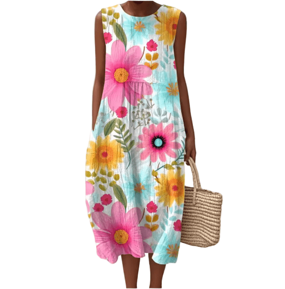 Robe 70s Hippie Grande Taille - Louise Vintage