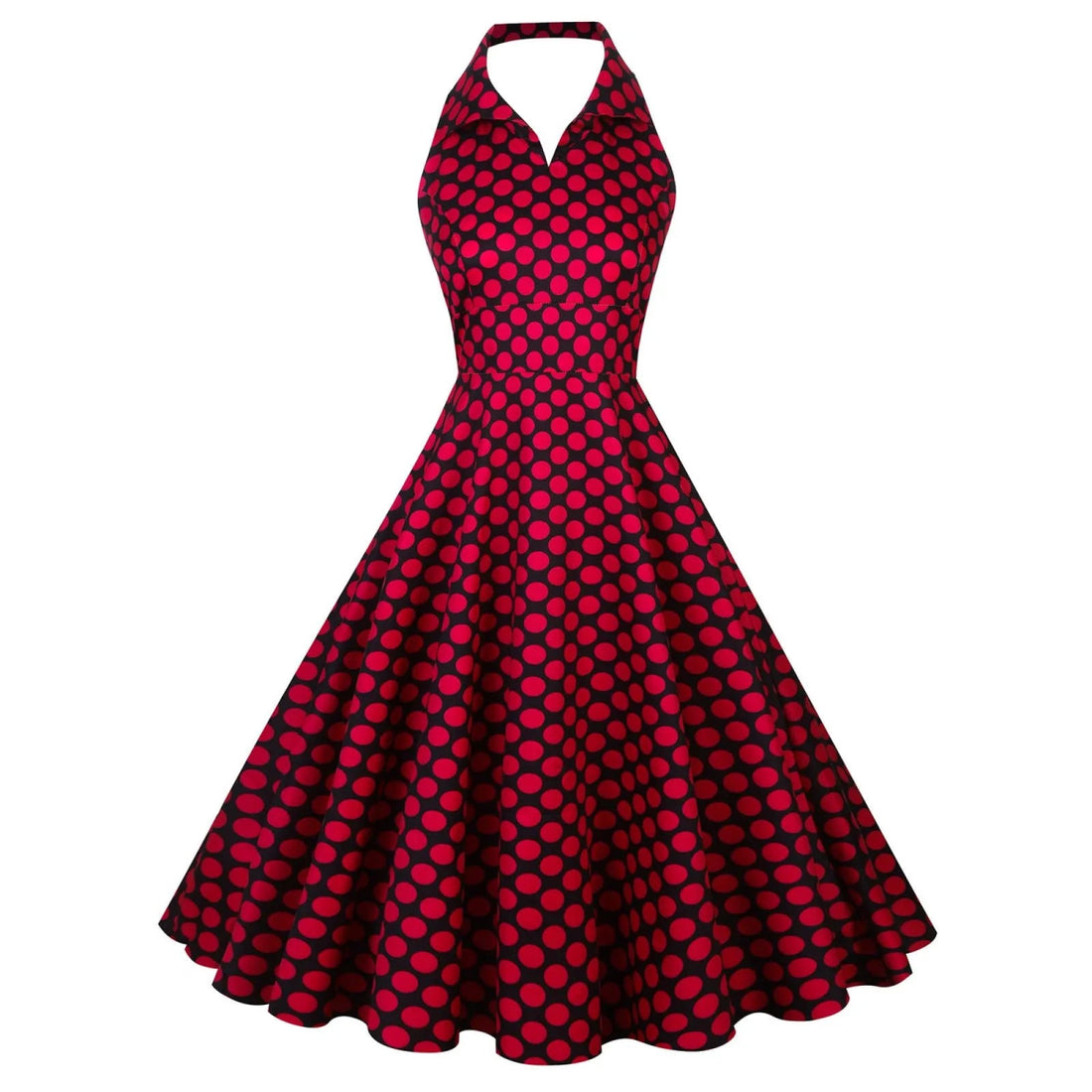 Robe à Pois Année 60 Bordeaux - Louise Vintage