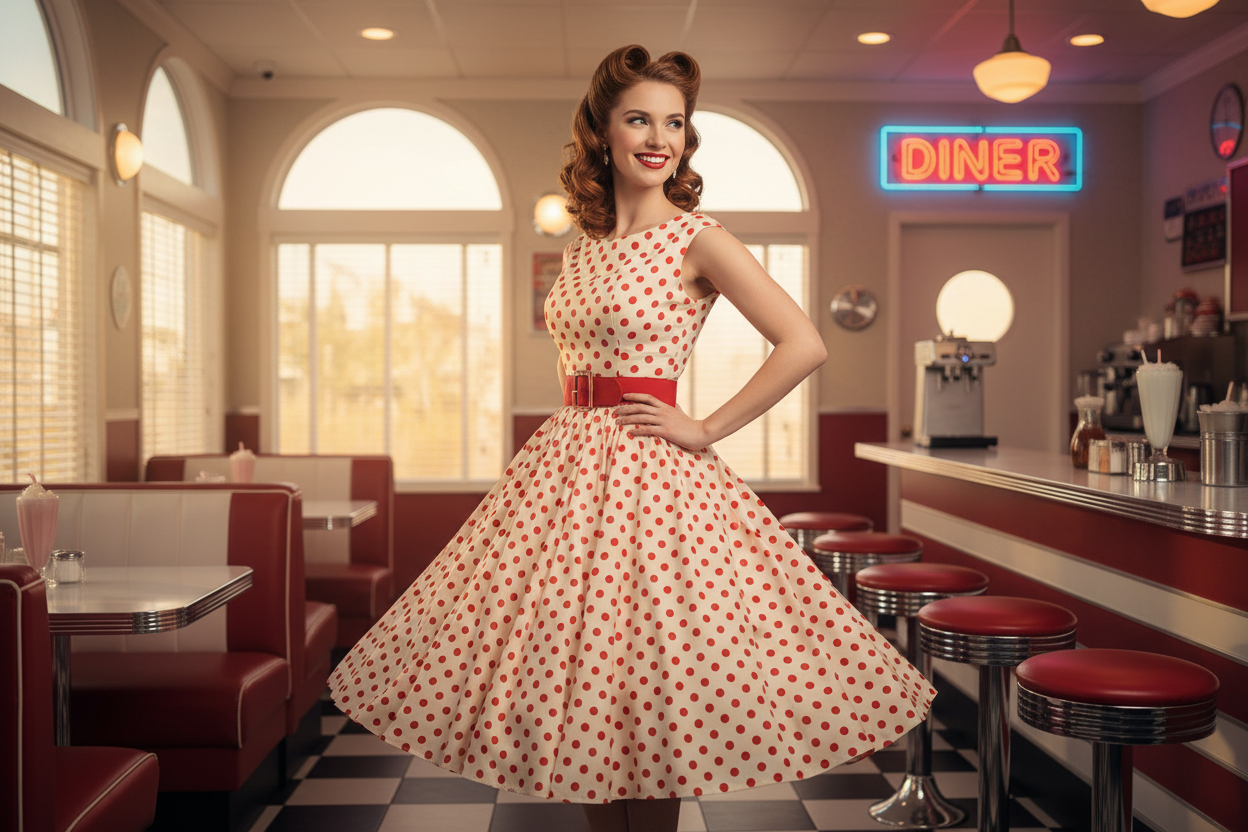 Robe Années 50 Vintage